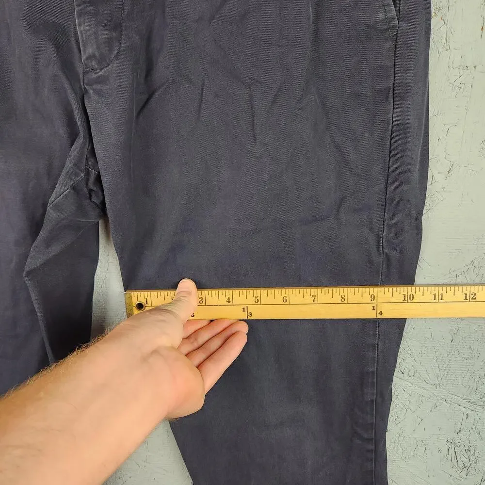 Banana Republic Chinos Mens 34x30 Navy Blue Aiden Fit Pants Flat Front Business